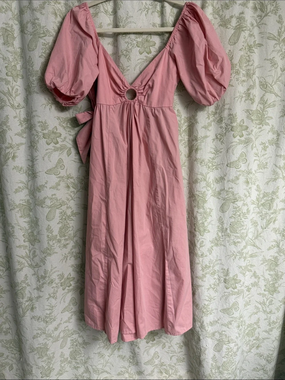 Abercrombie & Fitch Puff Sleeve Midi Dress